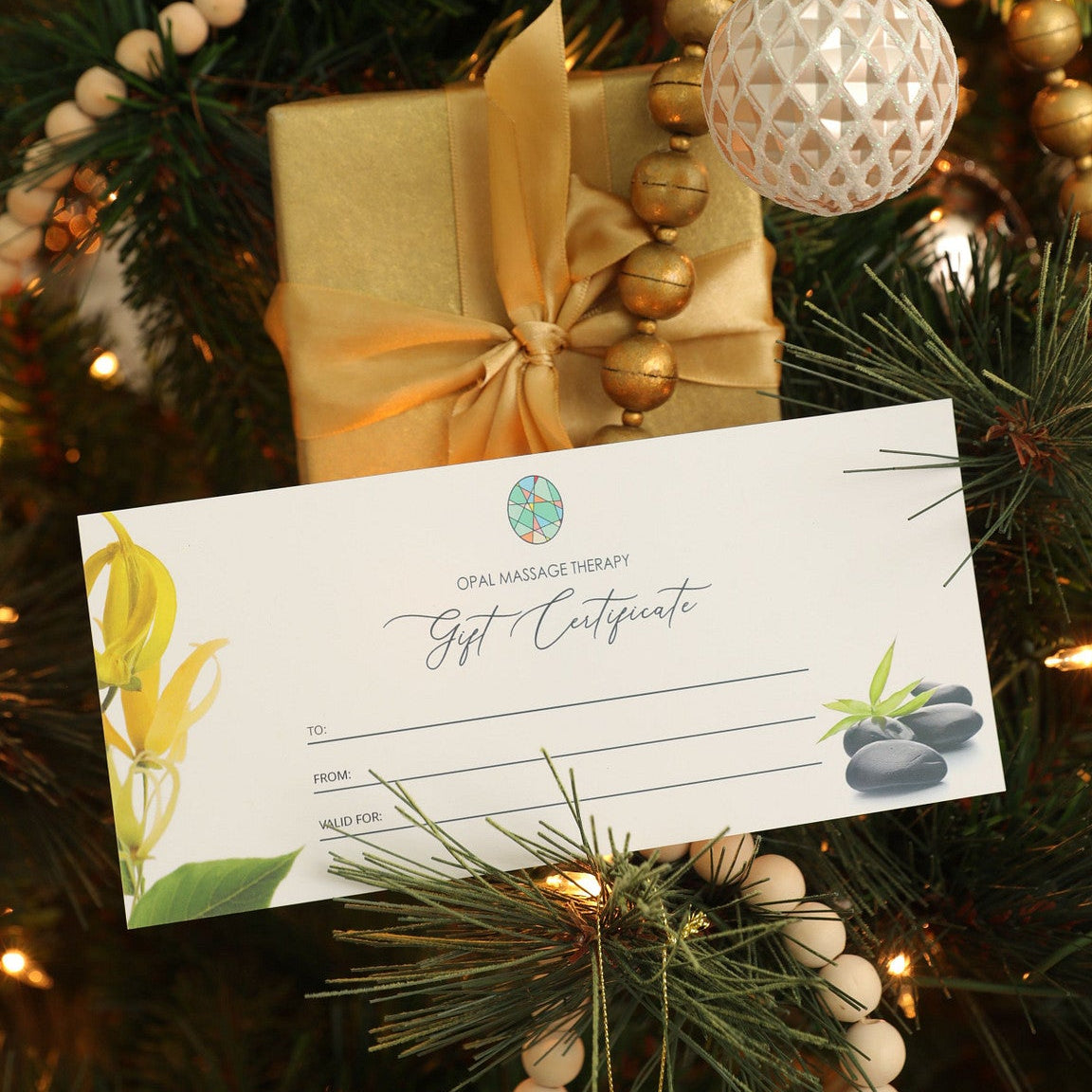 Opal Massage Therapy Physical Gift Certificate