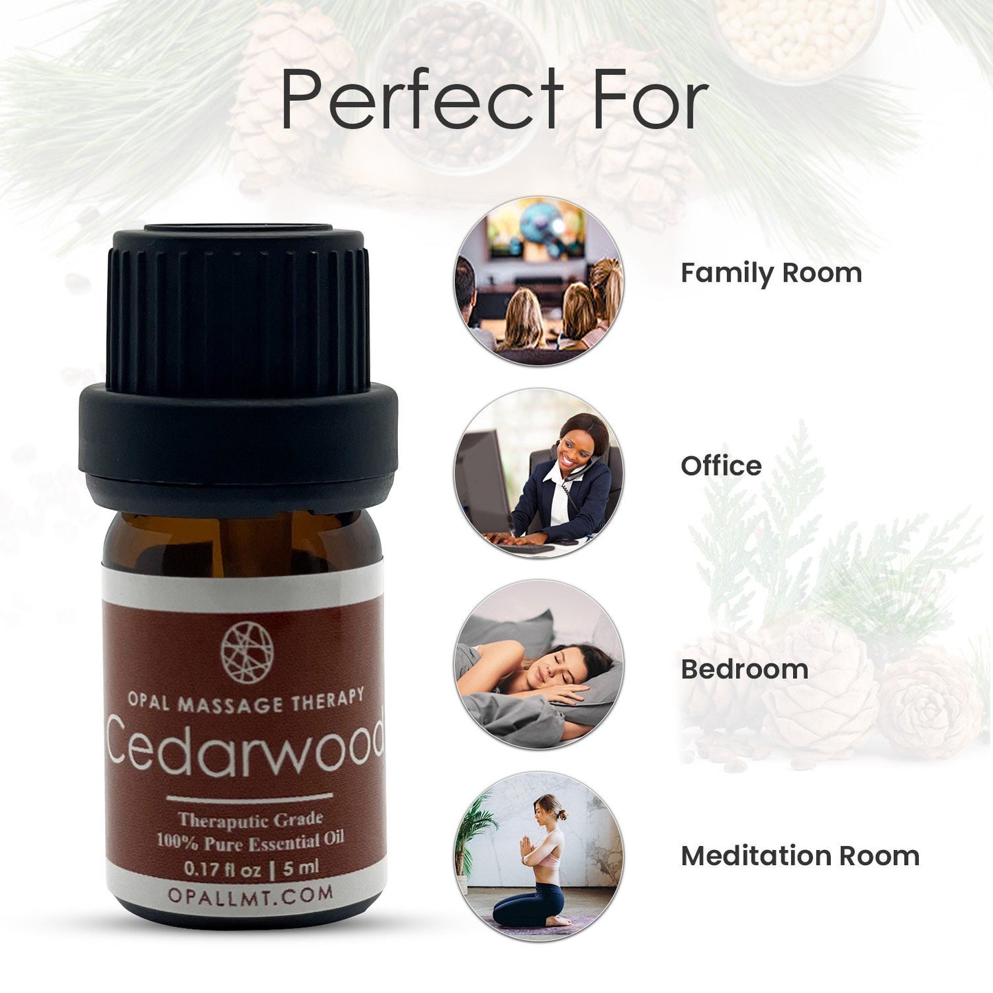 Premium Cedarwood Therapeutic Natural Essential Oil