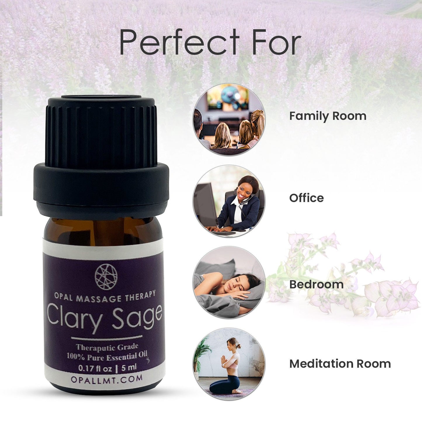 Premium Clary Sage Therapeutic Natural Essential Oil